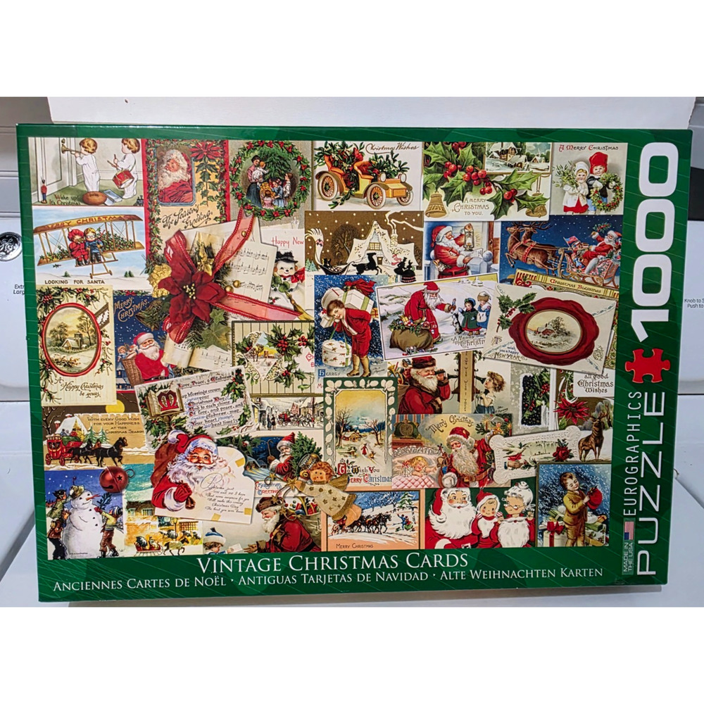 Eurographics VINTAGE CHRISTMAS CARDS 1000 Piece Jigsaw Puzzle New